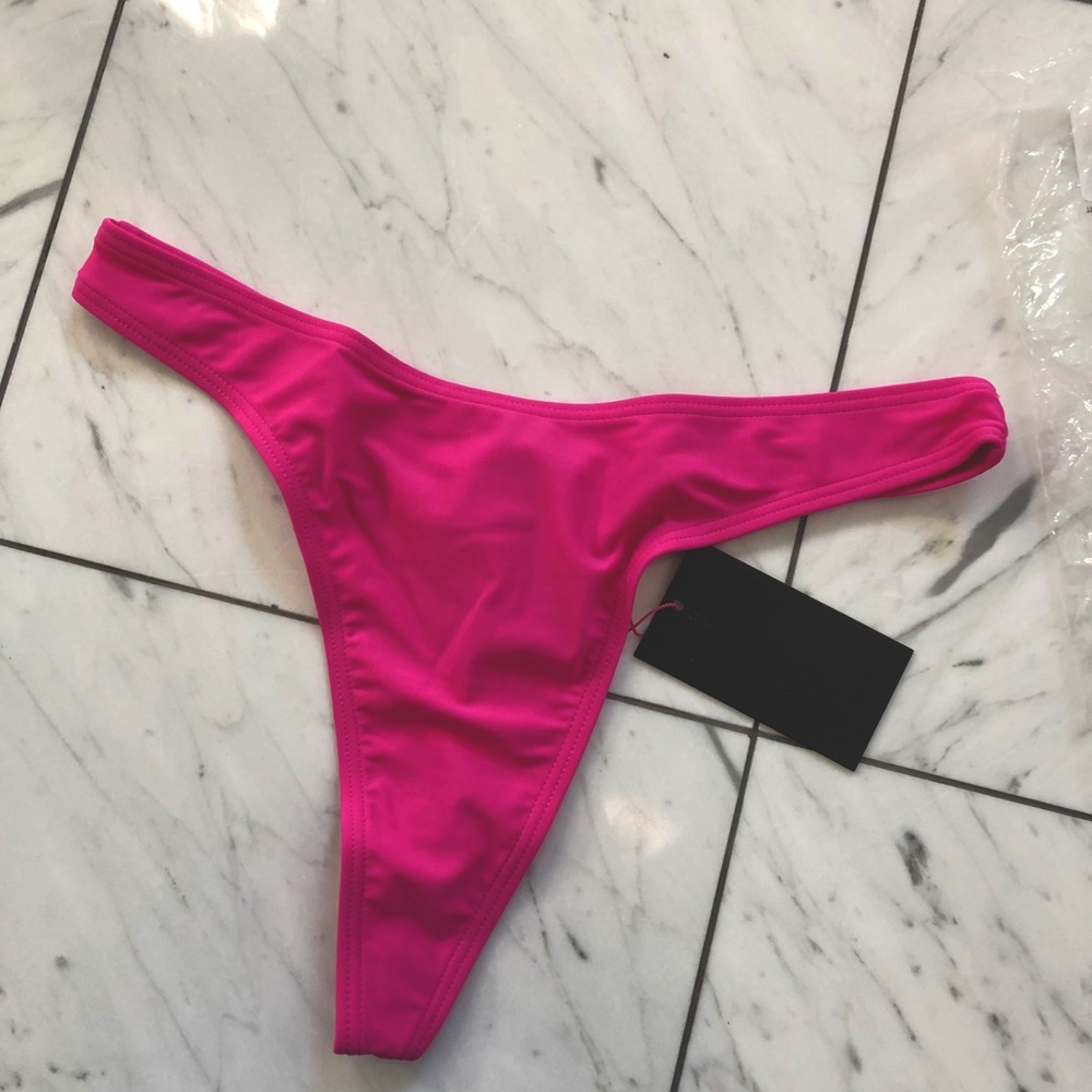 SOUTH BEACH hot pink thong bikini bottoms, 6